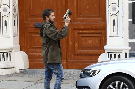 Dreharbeiten zum TV-Film 'Wolfsland' in Görlitz