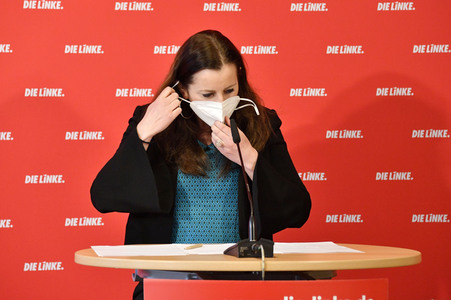 Pressekonferenz mit Janine Wissler in Berlin