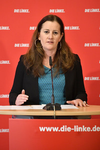 Pressekonferenz mit Janine Wissler in Berlin