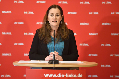 Pressekonferenz mit Janine Wissler in Berlin