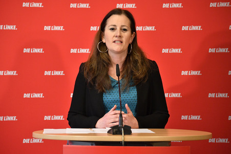 Pressekonferenz mit Janine Wissler in Berlin