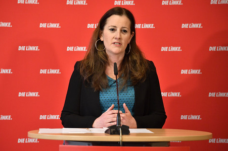 Pressekonferenz mit Janine Wissler in Berlin