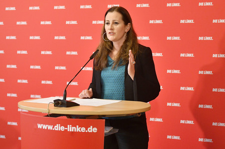 Pressekonferenz mit Janine Wissler in Berlin