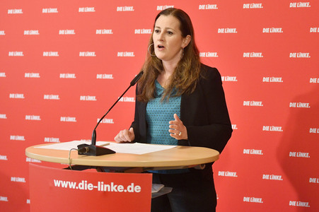 Pressekonferenz mit Janine Wissler in Berlin