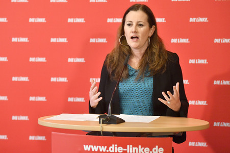 Pressekonferenz mit Janine Wissler in Berlin