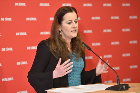 Pressekonferenz mit Janine Wissler in Berlin