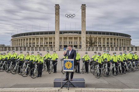 Vorstellung der Polizei-Fahrradstreife in Berlin