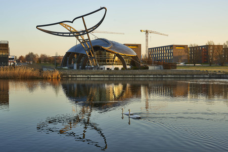 Sonnenaufgang am Expowal in Hannover