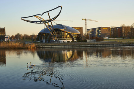 Sonnenaufgang am Expowal in Hannover