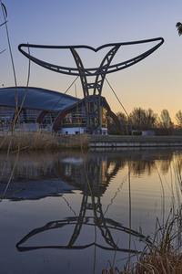 Sonnenaufgang am Expowal in Hannover