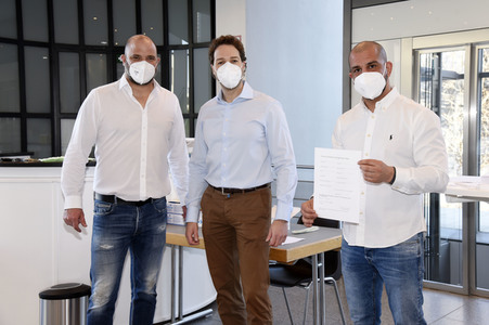 Eröffnung einer Corona-Teststelle in Haar