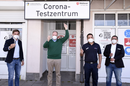 Eröffnung eines Schnelltestzentrums in Kirchheim