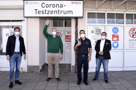 Eröffnung eines Schnelltestzentrums in Kirchheim