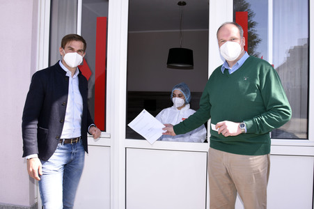 Eröffnung eines Schnelltestzentrums in Kirchheim