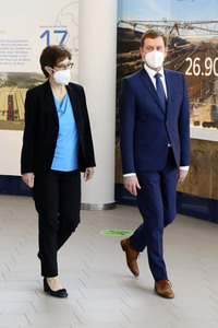 Pressetermin mit Annegret Kramp-Karrenbauer und Michael Kretschmer in Boxberg