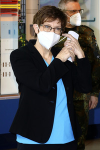 Pressetermin mit Annegret Kramp-Karrenbauer und Michael Kretschmer in Boxberg