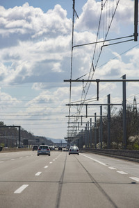 Autobahn-Oberleitungen in Mörfelden-Walldorf