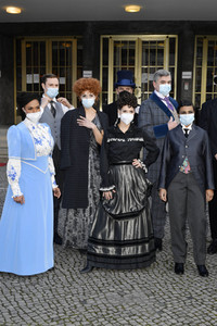 Fototermin mit dem Ensemble von 'Vorhang auf für Cyrano' in Berlin