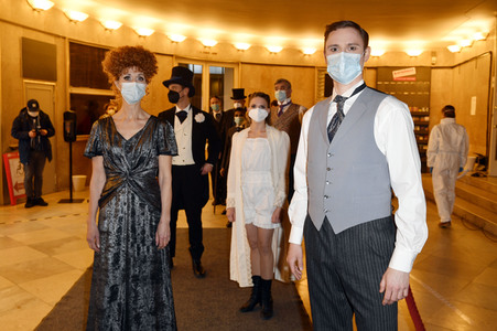Fototermin mit dem Ensemble von 'Vorhang auf für Cyrano' in Berlin