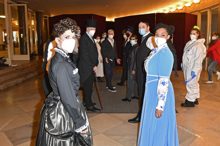 Fototermin mit dem Ensemble von 'Vorhang auf für Cyrano' in Berlin