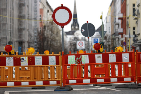 Symbolfoto Straßensperre