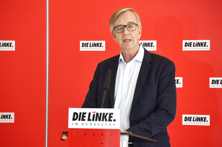 Pressestatement der Partei Die Linke in Berlin