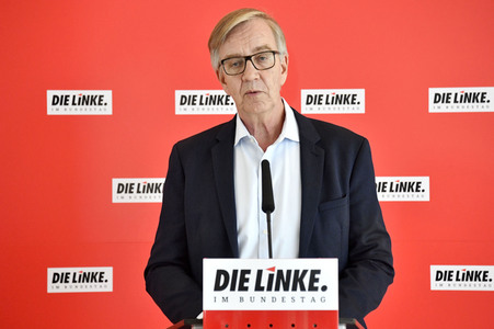 Pressestatement der Partei Die Linke in Berlin