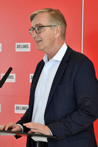 Pressestatement der Partei Die Linke in Berlin