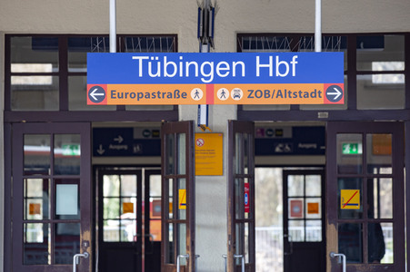 Der Hauptbahnhof in Tübingen