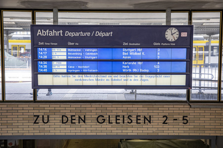 Der Hauptbahnhof in Pforzheim