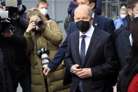 Olaf Scholz beim Besuch vom Vivantes-Klinikum in Berlin