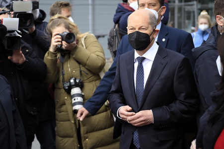 Olaf Scholz beim Besuch vom Vivantes-Klinikum in Berlin