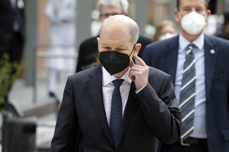 Olaf Scholz beim Besuch vom Vivantes-Klinikum in Berlin