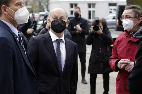 Olaf Scholz beim Besuch vom Vivantes-Klinikum in Berlin