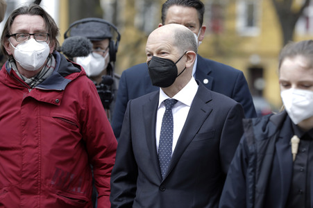 Olaf Scholz beim Besuch vom Vivantes-Klinikum in Berlin