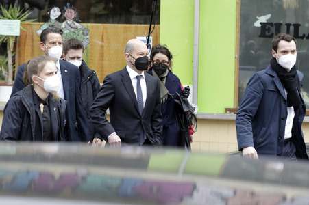 Olaf Scholz beim Besuch vom Vivantes-Klinikum in Berlin