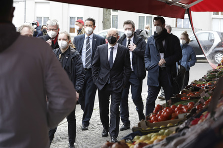 Olaf Scholz beim Besuch vom Vivantes-Klinikum in Berlin