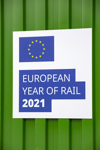 Grüner DB Container in Köln