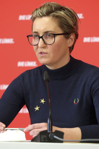 Pressekonferenz mit Susanne Hennig-Wellsow in Berlin