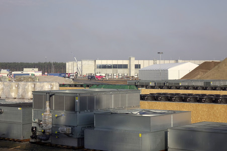 Baustelle der Tesla Gigafactory 4 in Grünheide