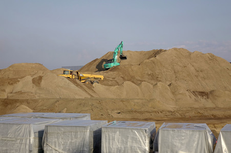 Baustelle der Tesla Gigafactory 4 in Grünheide