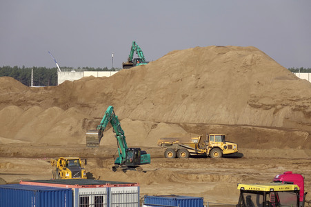 Baustelle der Tesla Gigafactory 4 in Grünheide