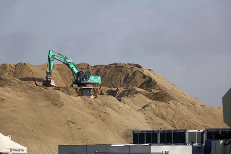 Baustelle der Tesla Gigafactory 4 in Grünheide
