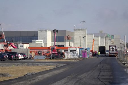 Baustelle der Tesla Gigafactory 4 in Grünheide