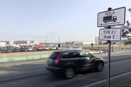 Baustelle der Tesla Gigafactory 4 in Grünheide
