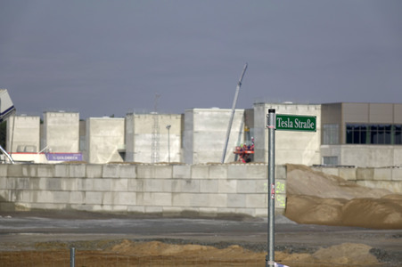 Baustelle der Tesla Gigafactory 4 in Grünheide