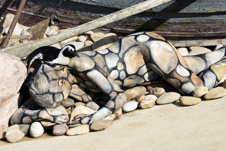 'Welt-Pinguin-Tag / World Penguin Day'-Bodypainting
