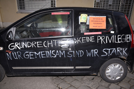 Demonstration gegen die bundesweite Verschärfung des Infektionsschutzgesetzes in München