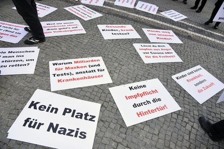 Demonstration gegen die bundesweite Verschärfung des Infektionsschutzgesetzes in München