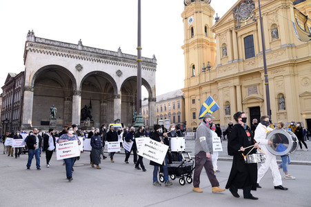 Demonstration gegen die bundesweite Verschärfung des Infektionsschutzgesetzes in München